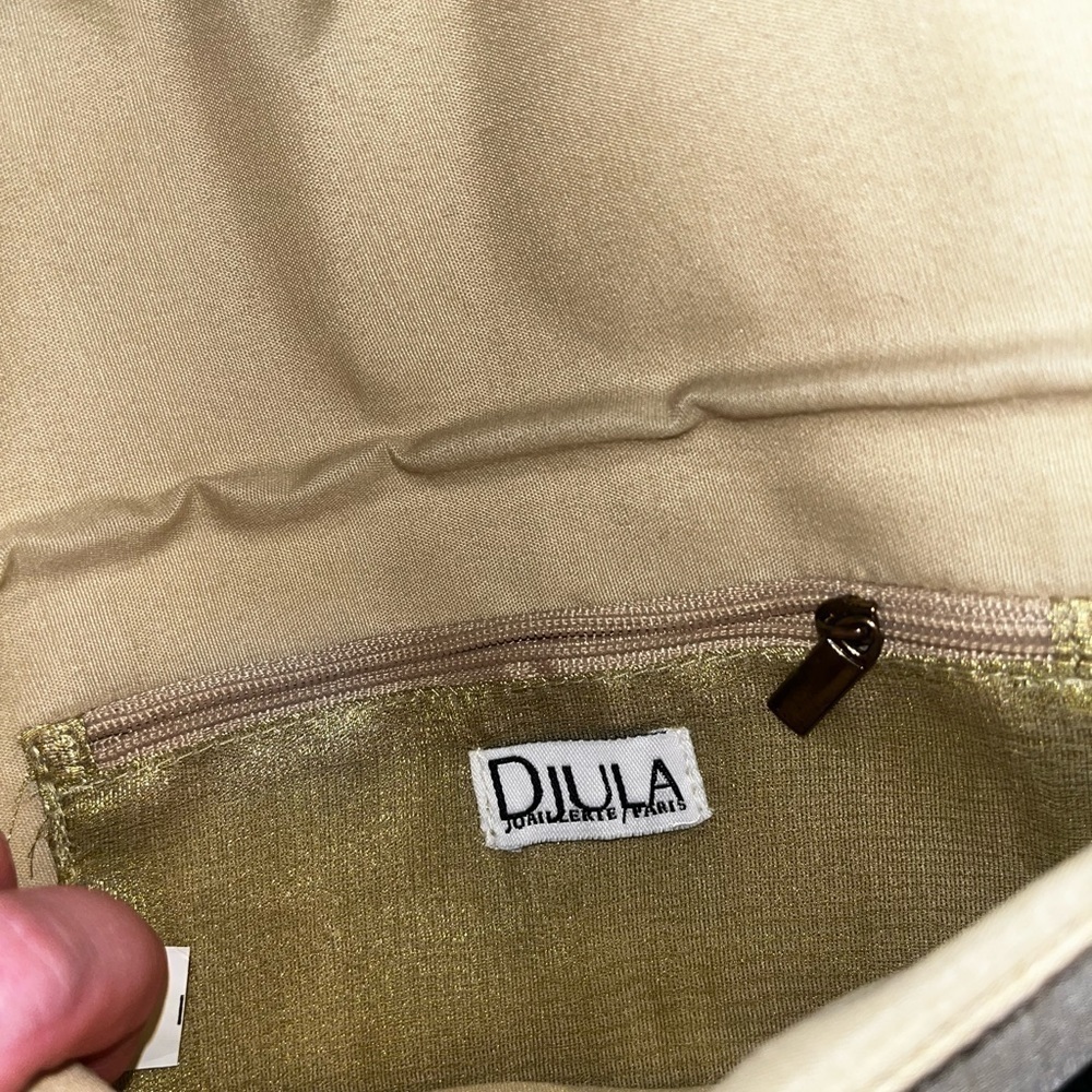 DJULA PARIS BEADED ENVELOPE PURSE WITH CHAIN - Picture 4 of 7